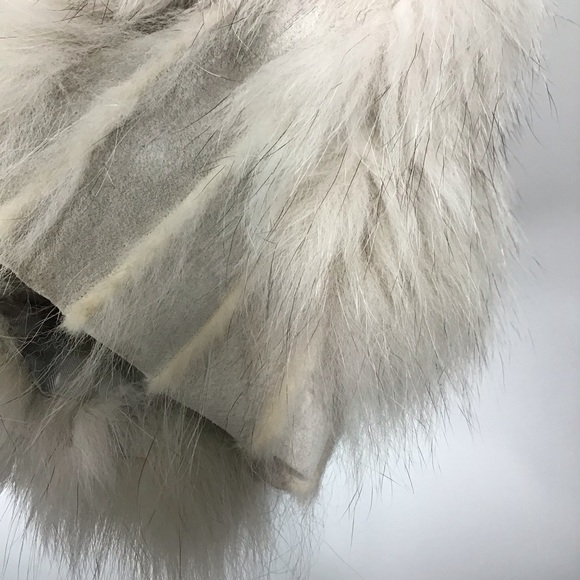 Vintage Blue Fox Fur Coat Jacket Sz Large ~XL - Picture 8 of 9